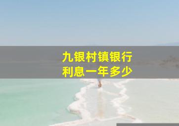 九银村镇银行利息一年多少