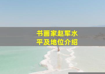 书画家赵军水平及地位介绍