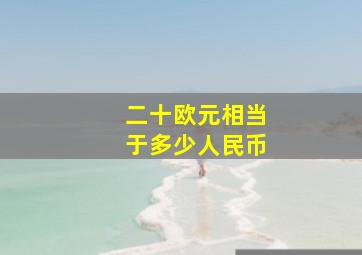 二十欧元相当于多少人民币