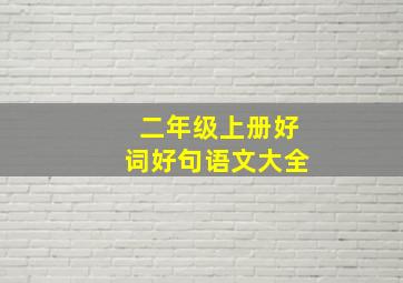 二年级上册好词好句语文大全