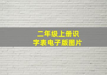 二年级上册识字表电子版图片