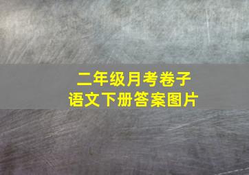 二年级月考卷子语文下册答案图片