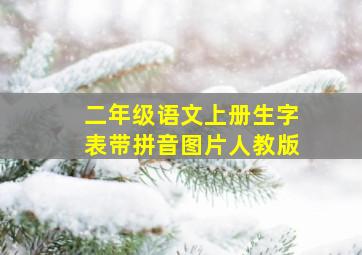 二年级语文上册生字表带拼音图片人教版