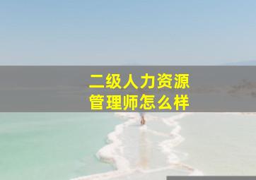 二级人力资源管理师怎么样