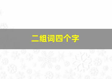 二组词四个字