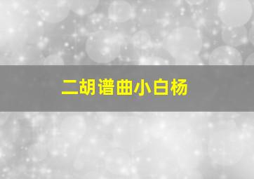 二胡谱曲小白杨