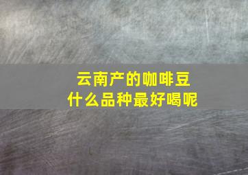 云南产的咖啡豆什么品种最好喝呢