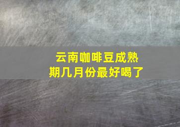 云南咖啡豆成熟期几月份最好喝了