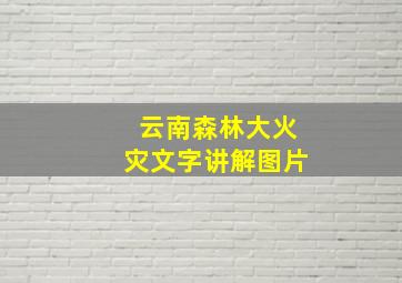 云南森林大火灾文字讲解图片