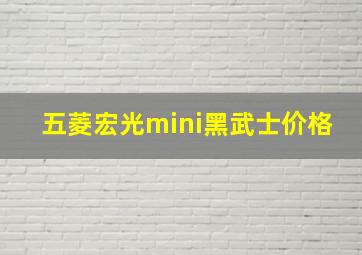 五菱宏光mini黑武士价格