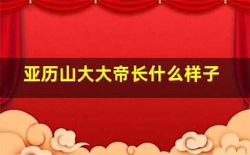 亚历山大大帝长什么样子