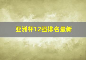 亚洲杯12强排名最新