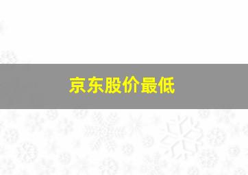 京东股价最低