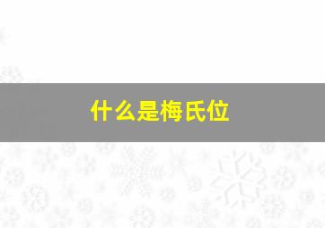 什么是梅氏位