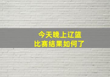 今天晚上辽篮比赛结果如何了