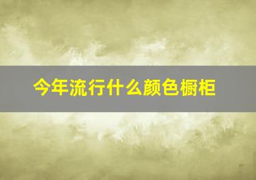 今年流行什么颜色橱柜