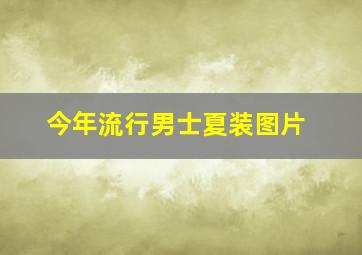 今年流行男士夏装图片