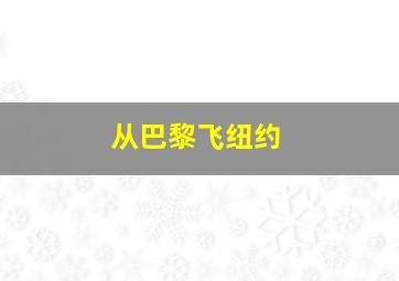 从巴黎飞纽约