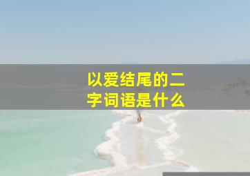 以爱结尾的二字词语是什么