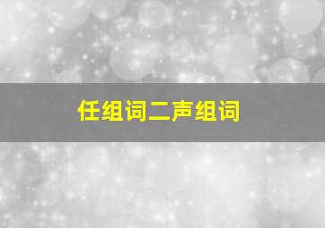 任组词二声组词