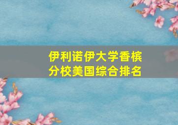 伊利诺伊大学香槟分校美国综合排名