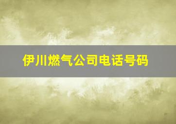 伊川燃气公司电话号码