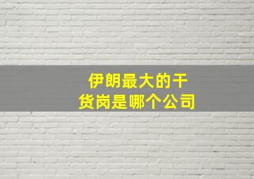 伊朗最大的干货岗是哪个公司