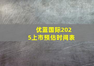 优蓝国际2025上市预估时间表