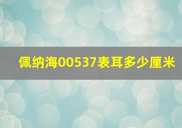 佩纳海00537表耳多少厘米