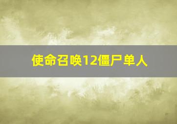 使命召唤12僵尸单人