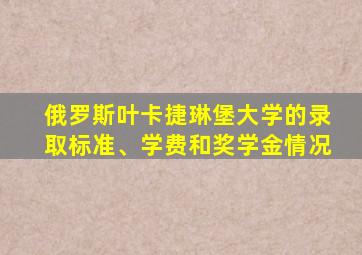 俄罗斯叶卡捷琳堡大学的录取标准、学费和奖学金情况