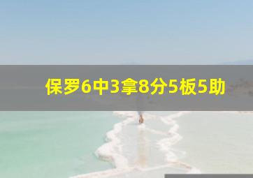 保罗6中3拿8分5板5助