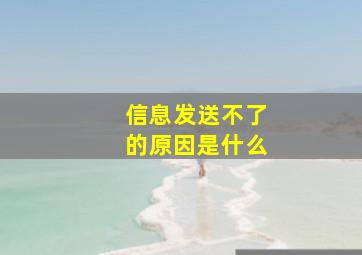 信息发送不了的原因是什么