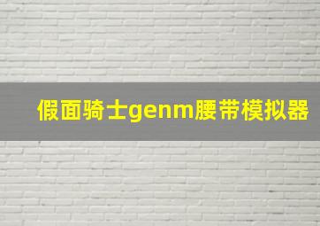 假面骑士genm腰带模拟器