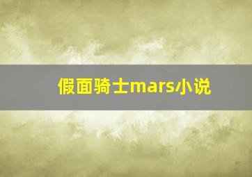 假面骑士mars小说