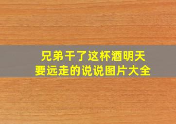 兄弟干了这杯酒明天要远走的说说图片大全