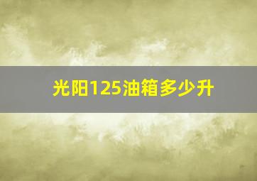 光阳125油箱多少升