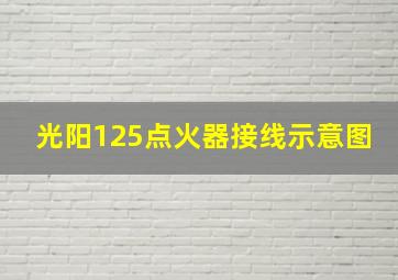 光阳125点火器接线示意图