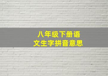 八年级下册语文生字拼音意思