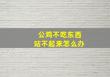 公鸡不吃东西站不起来怎么办