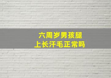 六周岁男孩腿上长汗毛正常吗