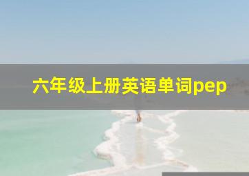 六年级上册英语单词pep