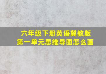 六年级下册英语冀教版第一单元思维导图怎么画