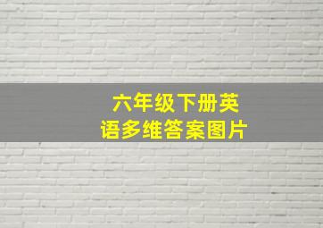 六年级下册英语多维答案图片