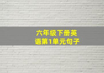 六年级下册英语第1单元句子