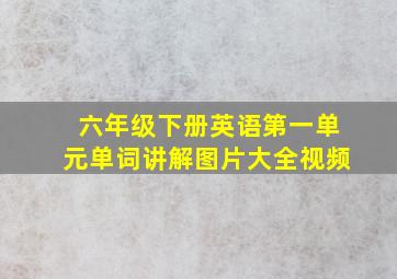 六年级下册英语第一单元单词讲解图片大全视频