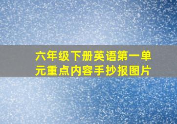 六年级下册英语第一单元重点内容手抄报图片