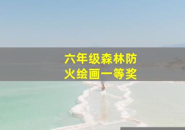 六年级森林防火绘画一等奖