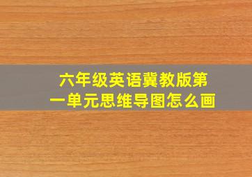 六年级英语冀教版第一单元思维导图怎么画