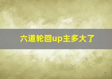 六道轮回up主多大了